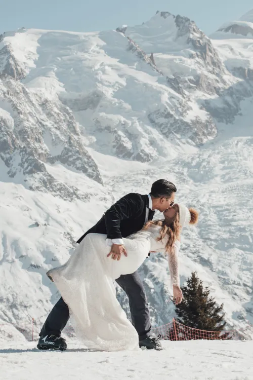high altitude weeding ski wedding Chamonix Mont Blanc destination wedding luxury